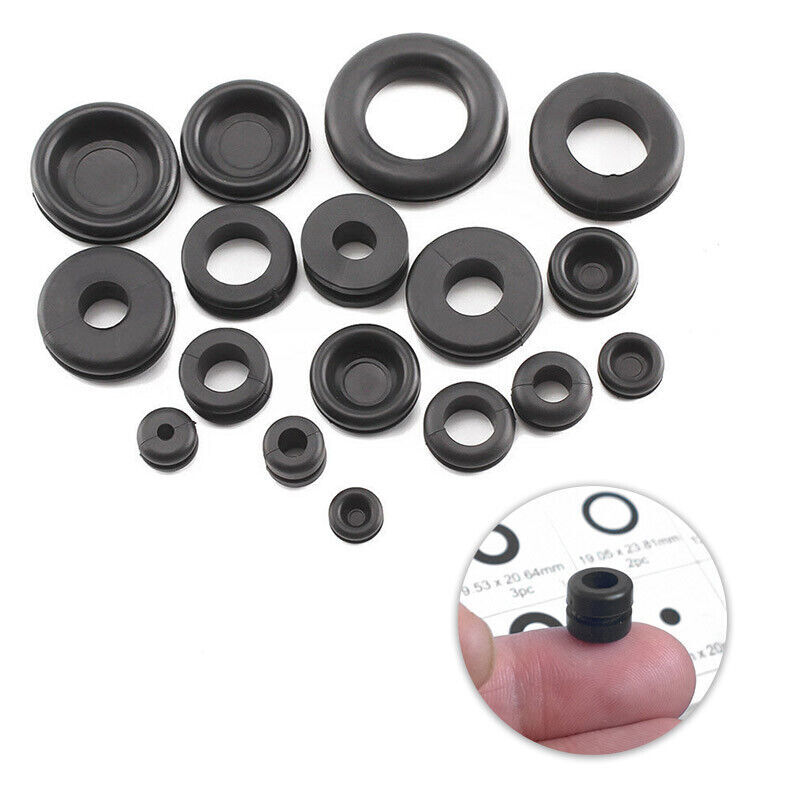 125PCS RUBBER GROMMETS BLANKING CLOSED OR OPEN BLIND ASSORTED SIZES