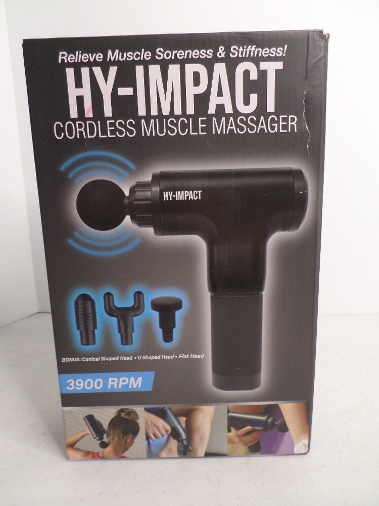 HY-IMPACT Deep Tissue Massage Gun Cordless 3900 RPM Percussion Massager