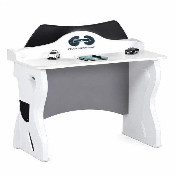Schreibtisch Weiß Silber Police Design Jugendzimmer Modern Lerntisch-image