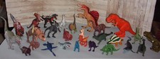 Vintage Dinosaur Lot of 28 Various Species  Sizes of Dinosaurs -JW, Roar, Walk