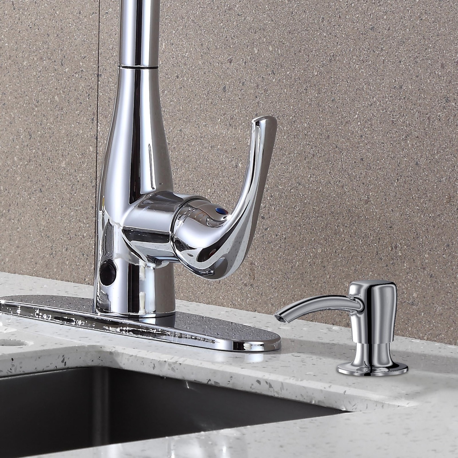 Bio Bidet 7ZSOAPDSP CP Flow Kitchen Sink Soap Dispenser, Chrome