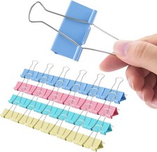 2 Inch 40 Pack Extra Large Binder Clips, Assorted 40 Pcs, Colors