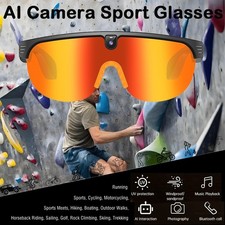 AI Smart Glasses with Camera, 1080P HD Video Recording Glasses, AI Translator