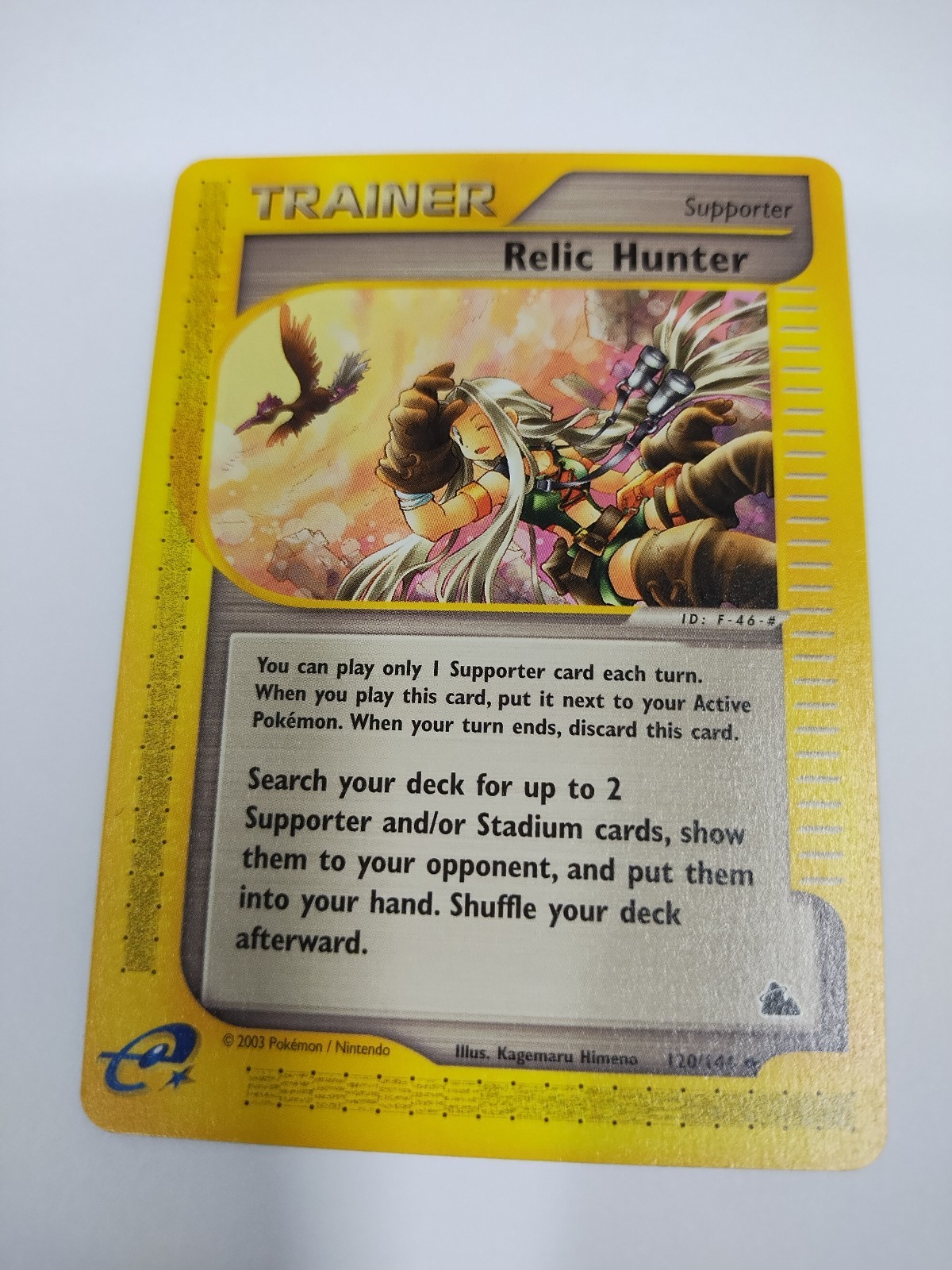 MINT Relic Hunter 120/144 Skyridge Trainer Pokemon