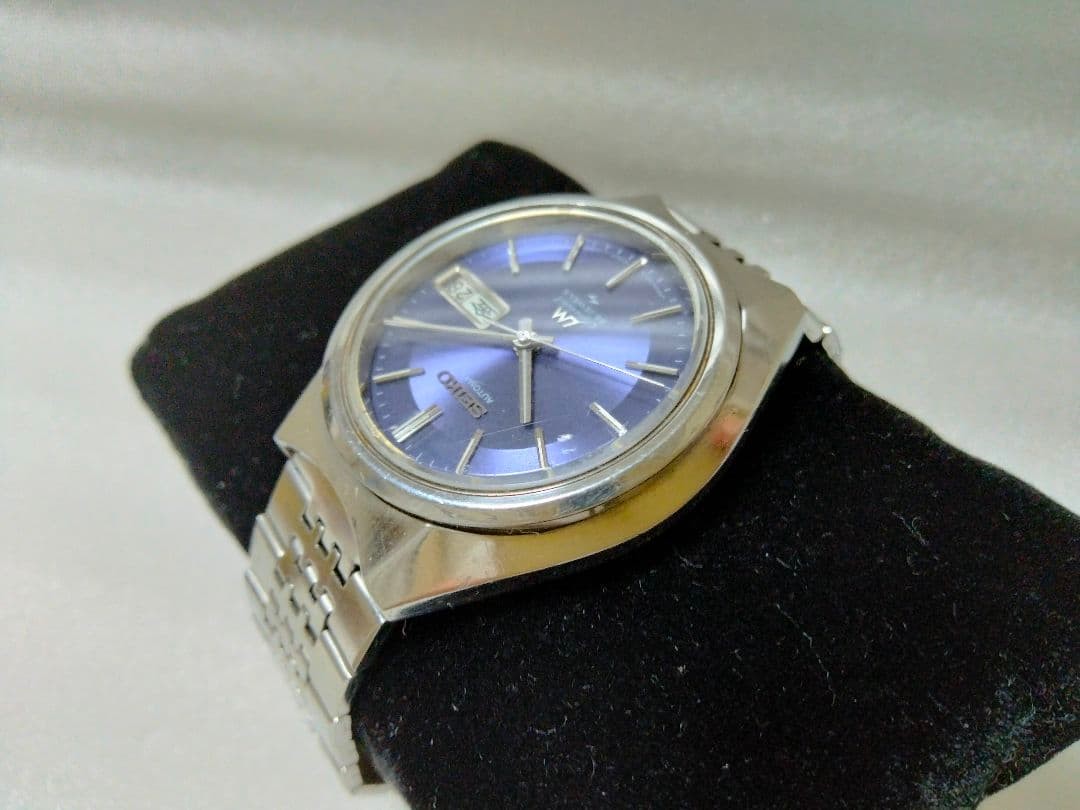 Seiko Lord Matic LM SP5206-6110 Automatic Watch Blue Dial Leather Strap Used image 3