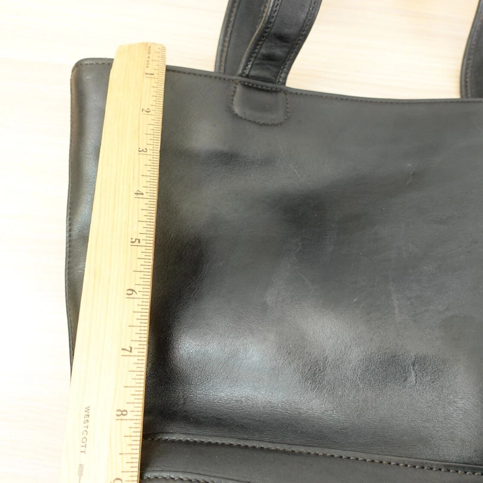 Borsa Coach Bleecker Basket Vintage Pelle Nera Secchiello Utility Borsetta 9302 USA