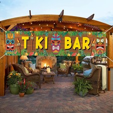 Tiki Bar Banner Dekoration Hawaiian Luau Outdoor Party Hintergrund
