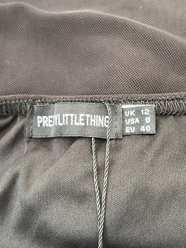 Neu Prettylittlething gerafftes Bidycon-Kleid Größe 12 schwarz Polyestermischung Damen - Bild 7 von 8