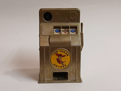 #ad Vtg Toy Slot Machine Bank Karol Western Corp. $15.00