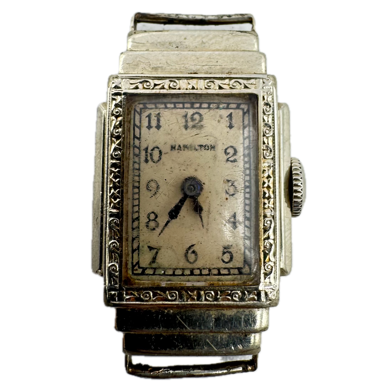 Vintage 16.5mm Hamilton Art Deco 14k Gold-Filled Ladies Mechanical Watch 989