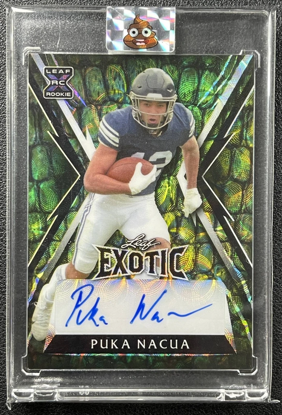 Puka Nacua Leaf Exotic Autographs #BAPN1 Alligator Crystal