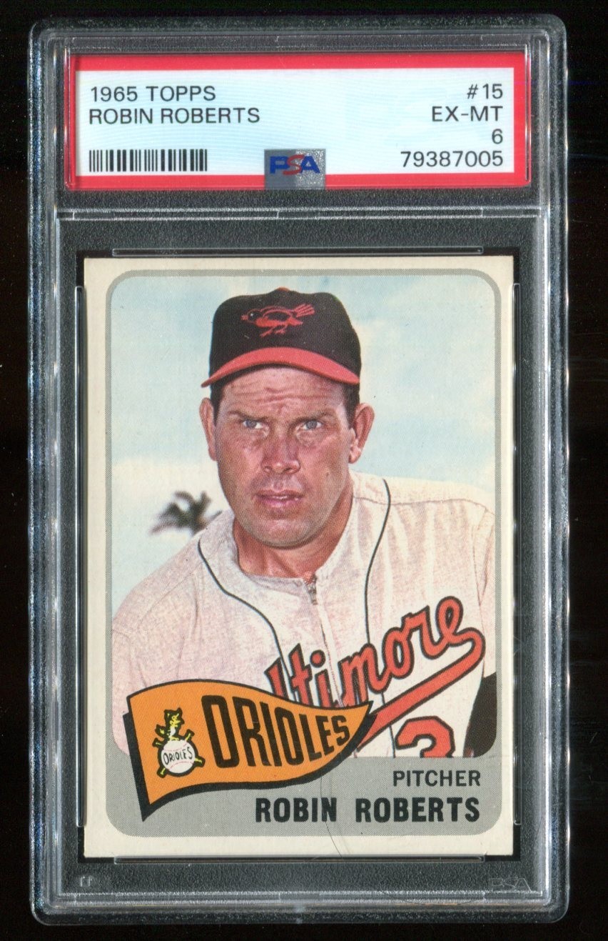 1965 Topps #15 Robin Roberts PSA 6