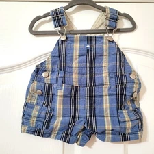 Vintage Koala Kid Blue Plaid Shortalls