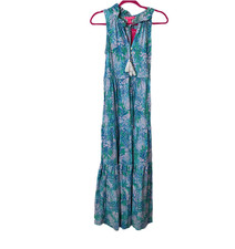 Lilly Pulitzer Malone Maxi Dress - Las Olas Aqua Strong Current Sea - Size XXS
