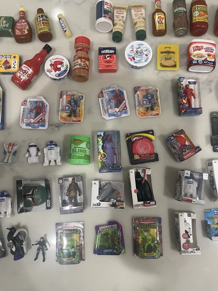 LOT OF 90 Zuru Mini Brands Food Toys Disney Star Wars TMNT Wacky Packages Marvel - Image 3 of 4