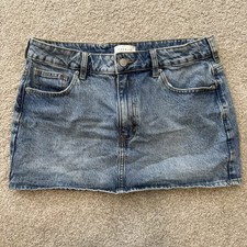 PacSun Denim Mini Skirt Womens Size 29 Light Wash High Rise Y2K 5 Pocket