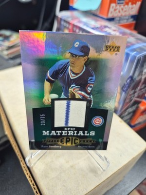 2006 Upper Deck Epic #EM-RS1 Ryne Sandberg Materials Green #/75