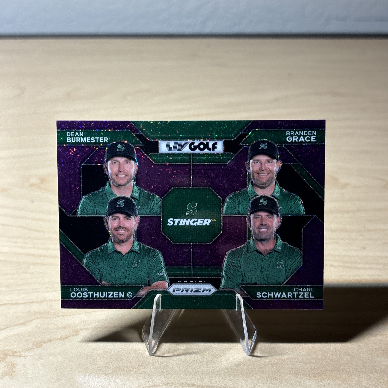 2024 Panini Prizm LIV Golf Stinger GC Team Card #67 Purple Pulsar Parallel Card