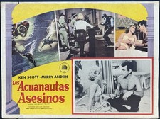 RAIDERS FROM BENEATH THE SEA KEN SCOTT MERRY ANDERS MEXICAN LOBBY CARD 1960