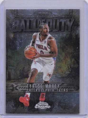 2025 Topps Chrome Tyrese Maxey Base (RAW)