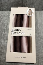 New 4pc Kitsch Jumbo Flexi Rods Hair Rollers Curlers Non Damaging Satin Wrapped