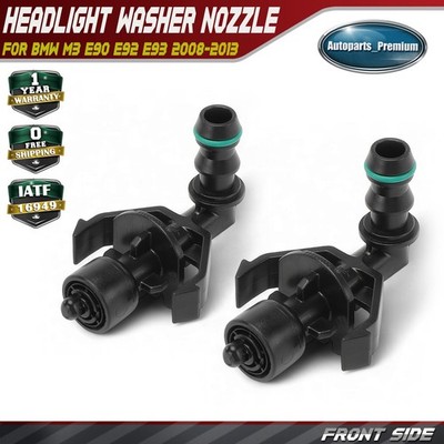 2Pcs Front Left & Right Headlight Washer Nozzle Jet for BMW M3 E90 E92 E93 08-13