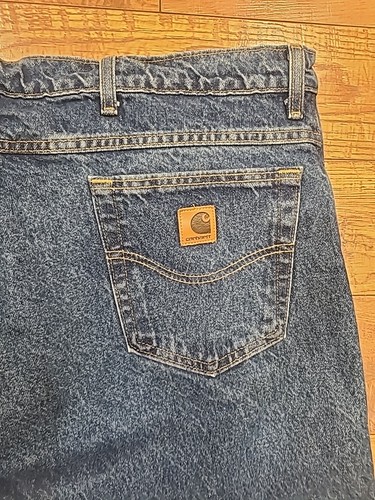 Carhartt Jeans - Men's Size 46 X 30 - Relaxed Fit Denim B17 DST Darkstone Blue - Picture 10 of 10