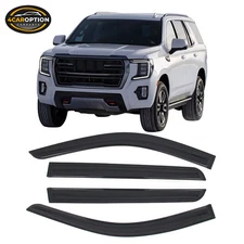 Fits 21-25 Chevy Tahoe & GMC Yukon Window Visors Rain Sun Guard Vent Deflectors