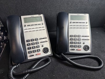 Lot of 2 NEC IP4WW-12TXH-B-TEL (bk) VOIP Office Phone