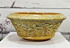 Haeger USA Planter 256 Round Brown Green Clay White Drip Glaze Ceramic Pottery