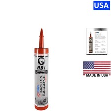 Versatile Heat Resistant Silicone Sealant in Red - 10.1 oz, Indoors and Outdoors