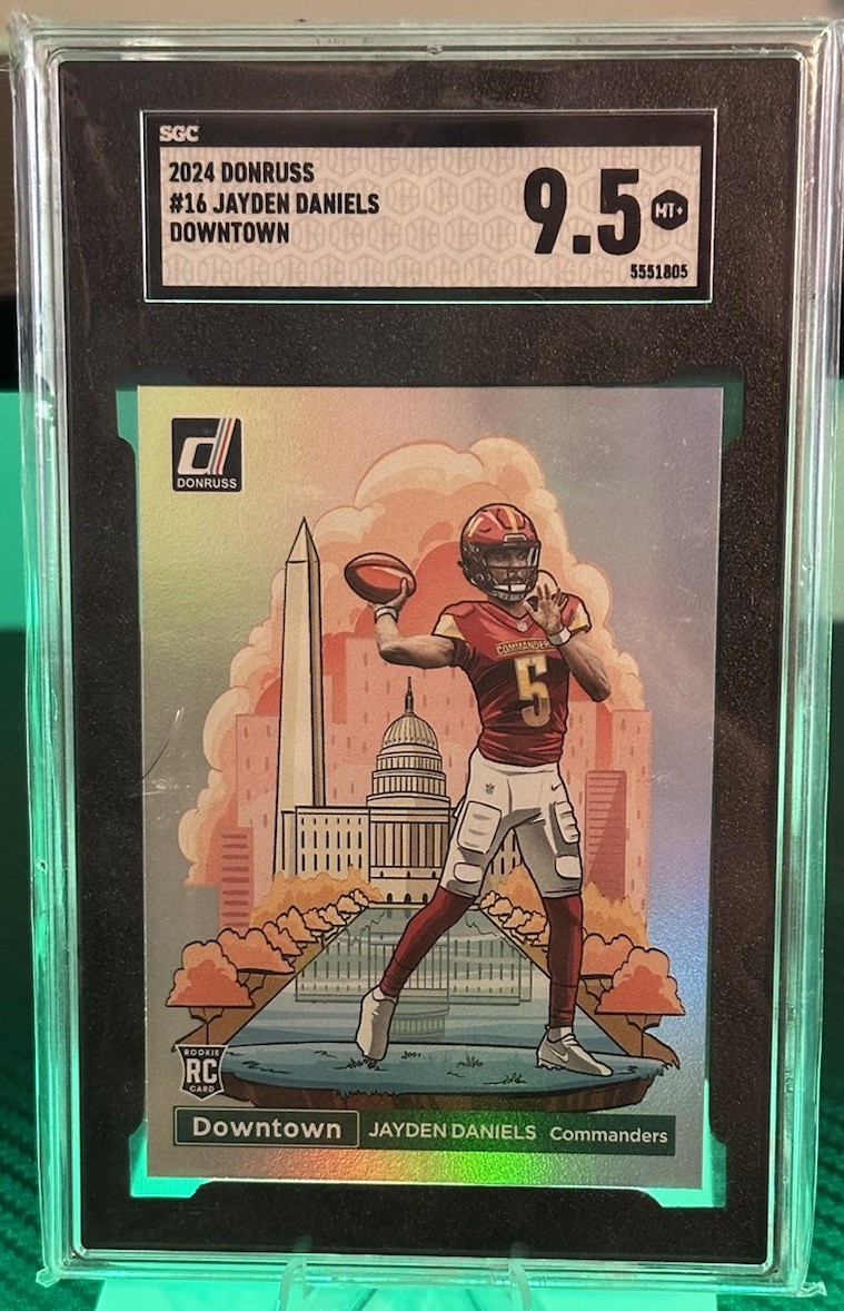 2024 Panini Donruss Downtown! Jayden Daniels #16 (RC) SGC Gem Mint 9.5 Redskins