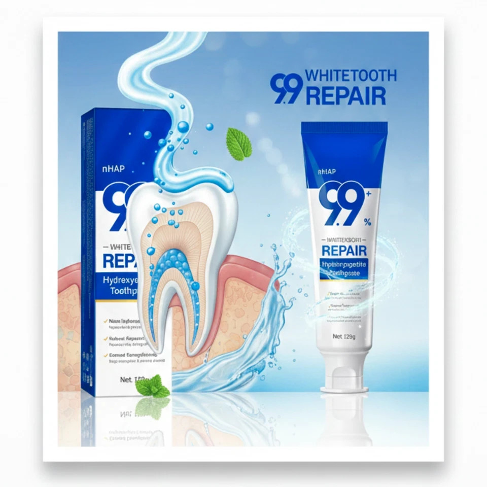 9.9% Hydroxyapatite Toothpaste, 4.23 Oz Nano Hydroxyapatite Toothpaste ...