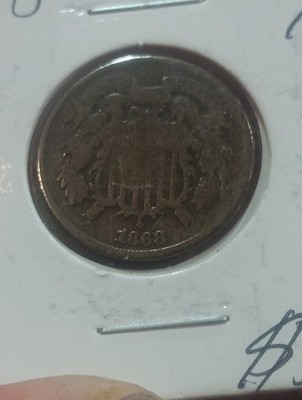 1868 2 Cent Piece. Better Details! NICE!