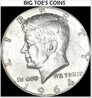 1964 KENNEDY HALF DOLLAR, 90 % SILVER,  BEAUTIFUL  RARE  COIN, FAST SHIPPING