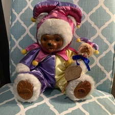 Signed And Numbered Raikes Bears “The Court Jester” 13 Inch Bear With Tag