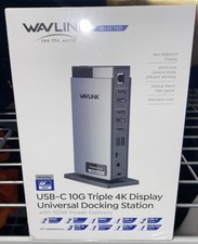 WAVLINK 15-in-1 USB-C 10G Docking Station, Triple 4K 60Hz, 5 USB Ports Mac/Windo