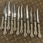 Set of 12 FRANCIS  I Reed & Barton Sterling Steak Knives- original factory set