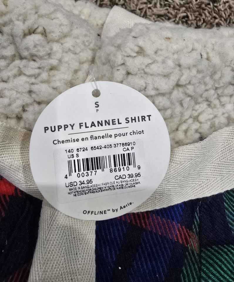 Camisa OFFLEASH By Aerie Franela Cachorro Talla Pequeña Foto 3 de 4