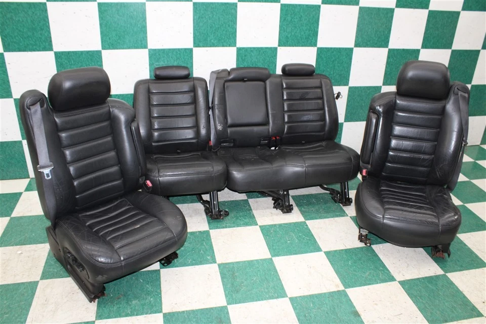 *NOTE* 06' H2 SUV Leather Black Heated Mem Dual Power Buckets Backseat Seats Set - Image 2 of 4
