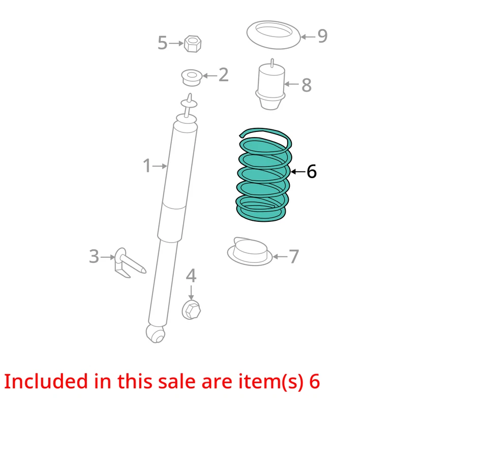 FITS 2011-2015 FORD LINCOLN EDGE MKX SPRING - REAR BT4Z5560M -  NEW OEM - Image 2 of 3