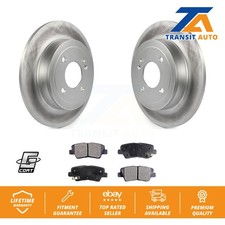 Coated Disc Brake Rotors & Semi-Metallic Pad Rear Kit For Hyundai Accent Kia Rio
