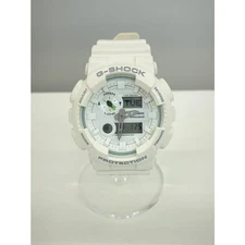 Casio Quartz Watch G-Shock/Digital Analyzer/Rubber/Wht/Wht/Gax-100A-7Ajf//