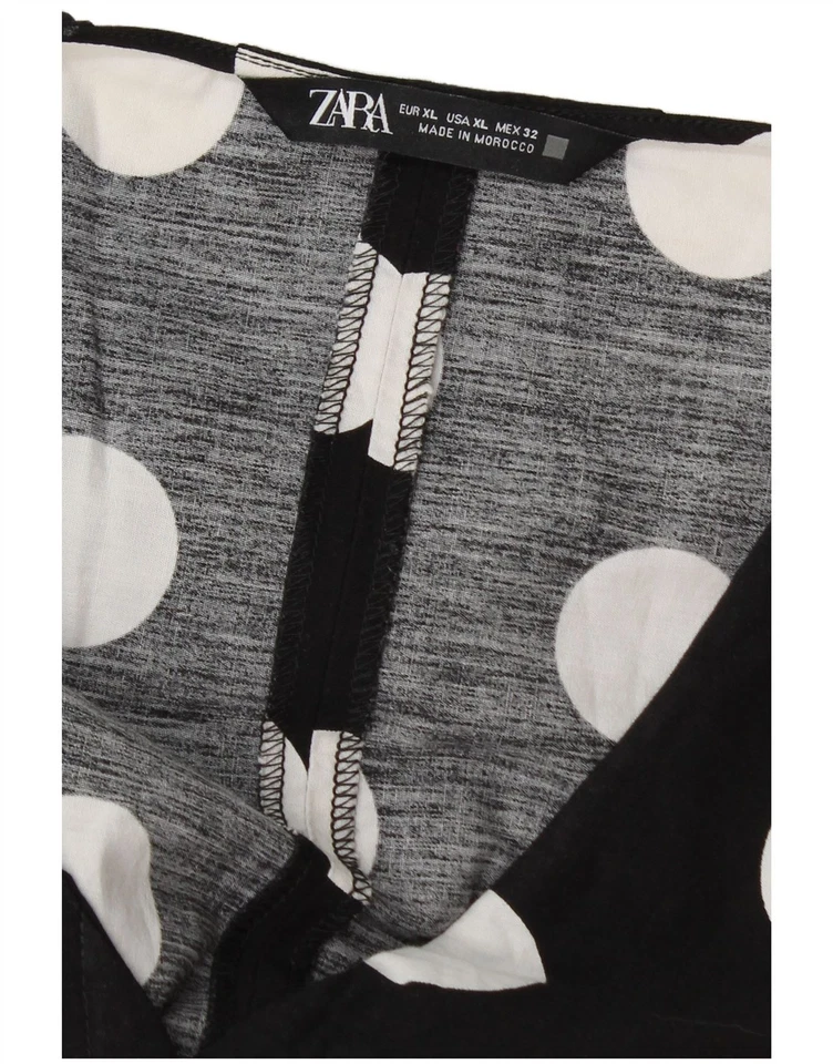 Zara Womens Maxi Dress UK 18 XL Black Polka Dot CT17 - Image 3 of 3