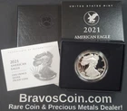2021-W US Proof American Silver Eagle-1 oz .999 Fine Silver OGP