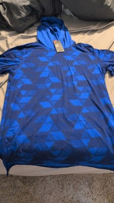 NEW Under Armour Men's Baseline Short Sleeve Hooded Tee T-Shirt Blue MSRP $38