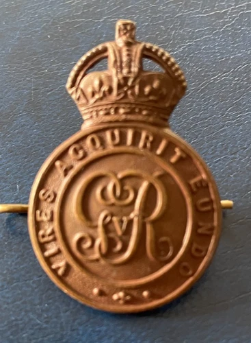 WW1 Royal Military College (Geo V Cypher) Brass Cap Badge £4.99 Start