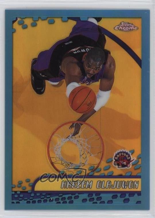 2001-02 Topps Chrome Refractor Hakeem Olajuwon #34 HOF