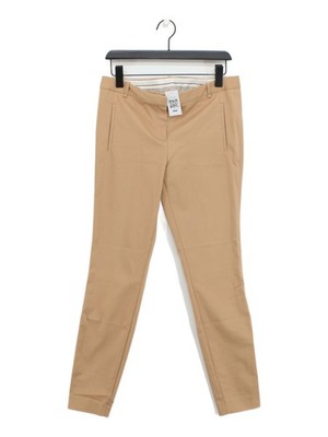 Massimo Dutti Women's Suit Trousers UK 14 Tan 100% Viscose Straight Dress Pants
