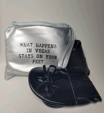 "Vegas Solemates: Stylish Compact Flats for Every High Heel Escape!"